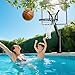 Pool Basketball Hoop, Poolside Basketball Goal with 18'' Standard Rim, Acrylic Backboard, Rustproof Aluminum Alloy Frame - Adjustable Height 20 to 42 Inches, Includes 3 Balls (Black, Deck-Mounted)