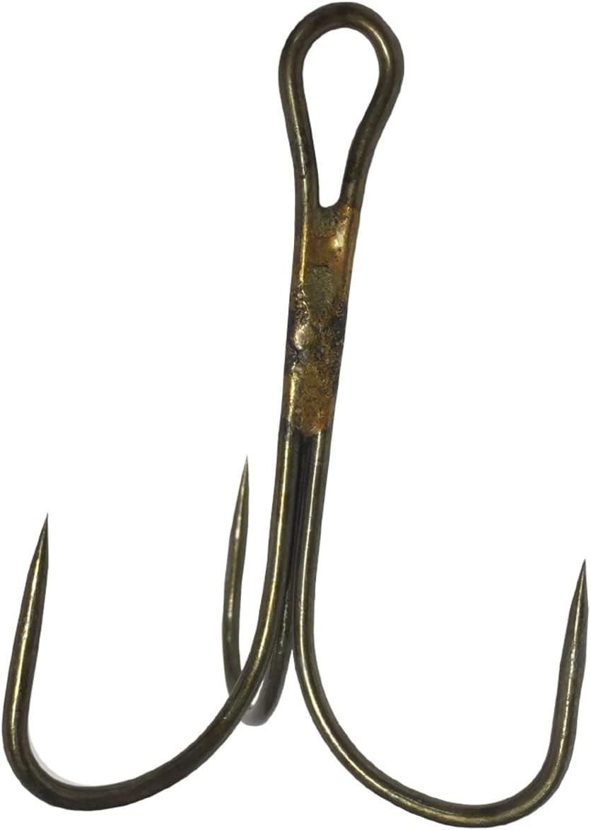 (12 Pack) 10/0 BARBLESS Treble Paddlefish Snagging Hooks (SKTHB10)