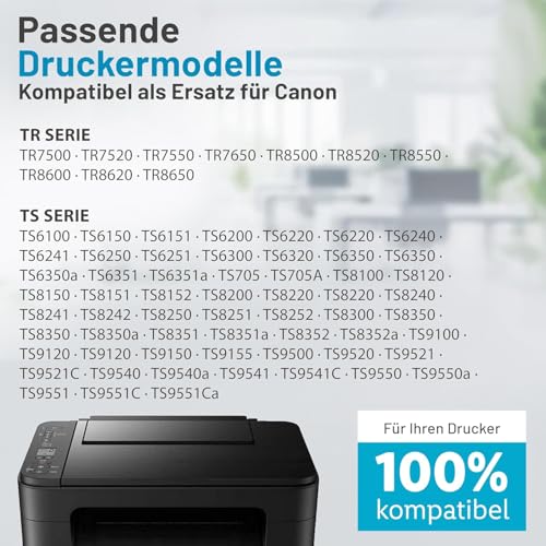 Bubprint Ecoline PGI-580 CLI-581XXL Druckerpatronen Kompatibel für Canon 580 581 Patronen Multipack für Canon Pixma TS705 TR8550 TS6150 TR7550 TS6250 TR8500 TS8251 TS6350 (PGBK/C/M/Y/BK，10er-Pack)