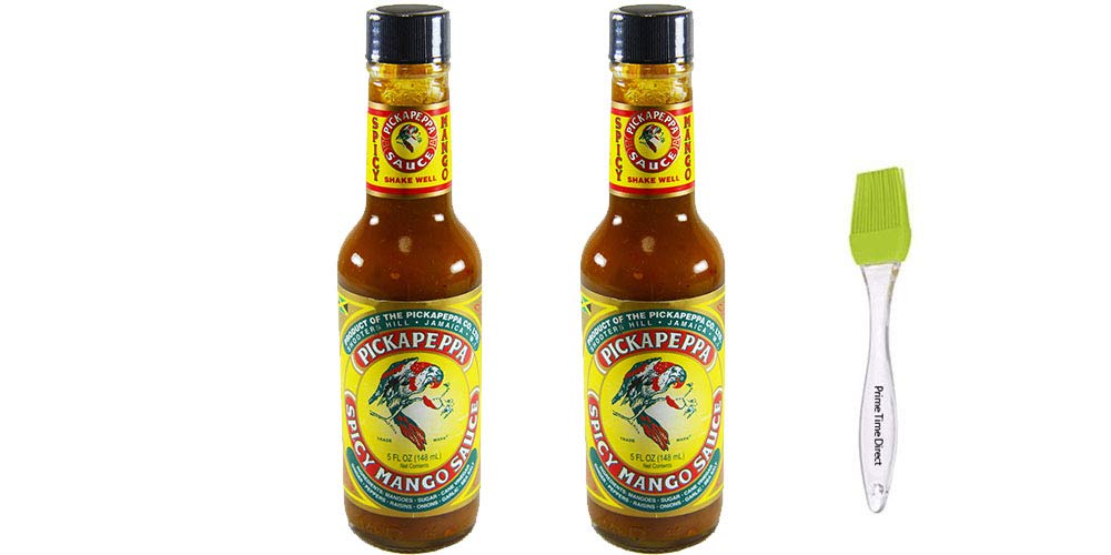 Pickapeppa Spicy Mango Sauce 5oz (Pack of 2) in a PTD Sealed Bag