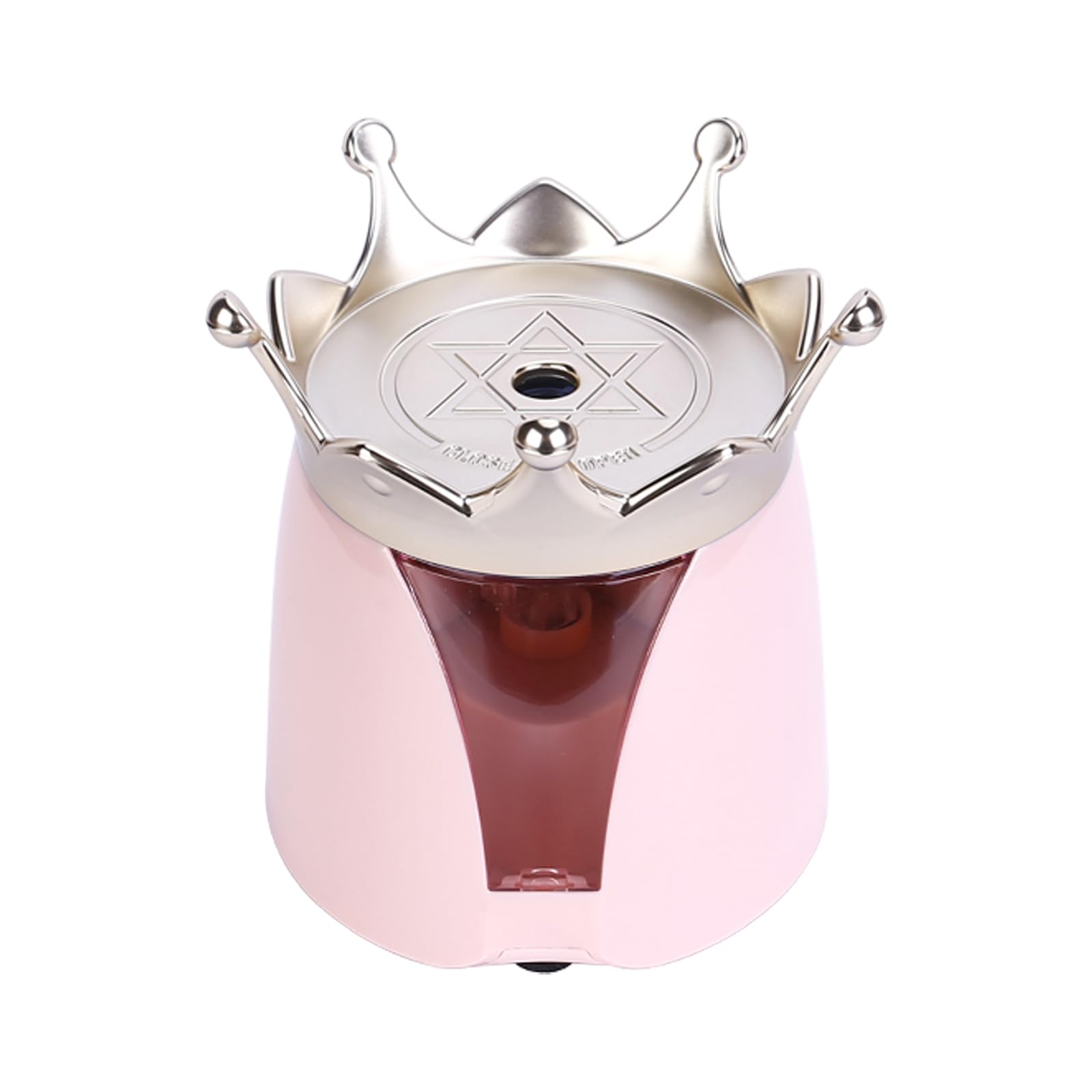 Automatic Electric Pencil Sharpener – 2AA Battery, Ideal for No.2 and Colored Pencils – Perfect for School, Home, Office, and Classroom Use – Crown Design (Pink)