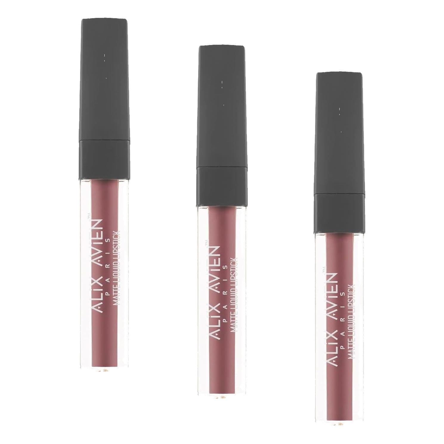ALIX AVIEN Uzun Süre Kalıcı Kadifemsi Kuruma Yapmayan Mat Likit Ruj - Matte Liquid Lipstick 509 Berry (3 paketi)