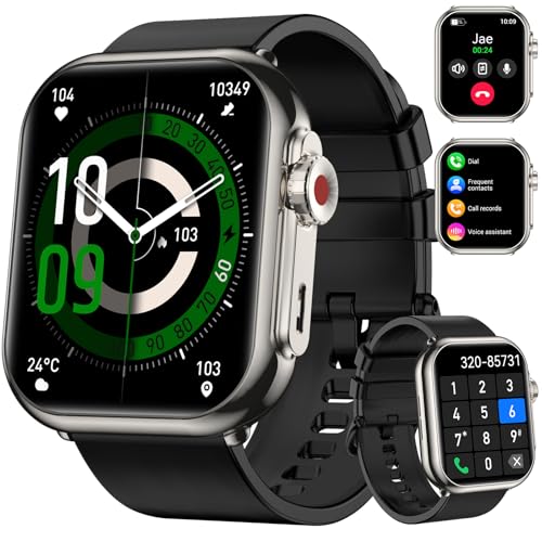 smart watch for men women 1000 mah 100 day battery life 18534 fitness tracker bluetooth callmake calls 110 sport modes ip68 waterproof heart rate 247 sleep monitor fitness watch iosandroid