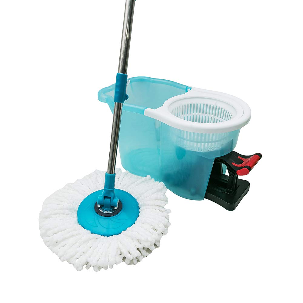 AQUABLADE Mop360 - Balai à serpillière rotative en Microfibre et Seau à pédale