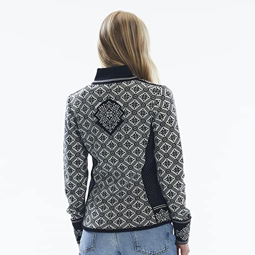 Dale Of Norway Christiania Cardigan - Sweaters For Women - 100% Skin Soft Merino Wool Cardigan - Form Flattering With Two-Way Zipper - Women’s Cardigan With Fine Detailed Patterns - 7 Color Options #TOP2