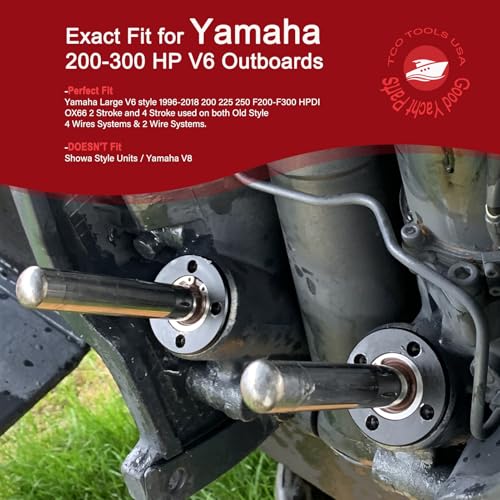 Image of Yoursme 2 PCS Trim Cap Cylinder with Seals 61A-43821-00-00 FSM040 Fits for Yamaha 200-225-250-300 HP Outboard V6, Hydraulic Tilt Trim End Cap Replacement Kit