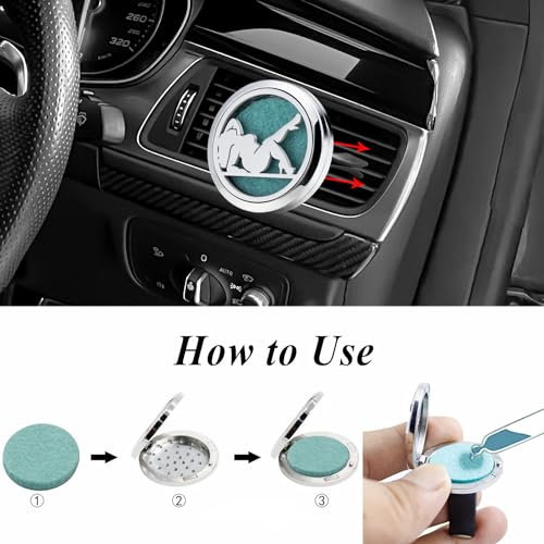 Image of AZNECK Car Essential Oil Diffuser Vent Clips (Oil Not Included) Car Diffuser Clips Stainless Steel With10 Felt Pads Car Accessories for Women Gifts