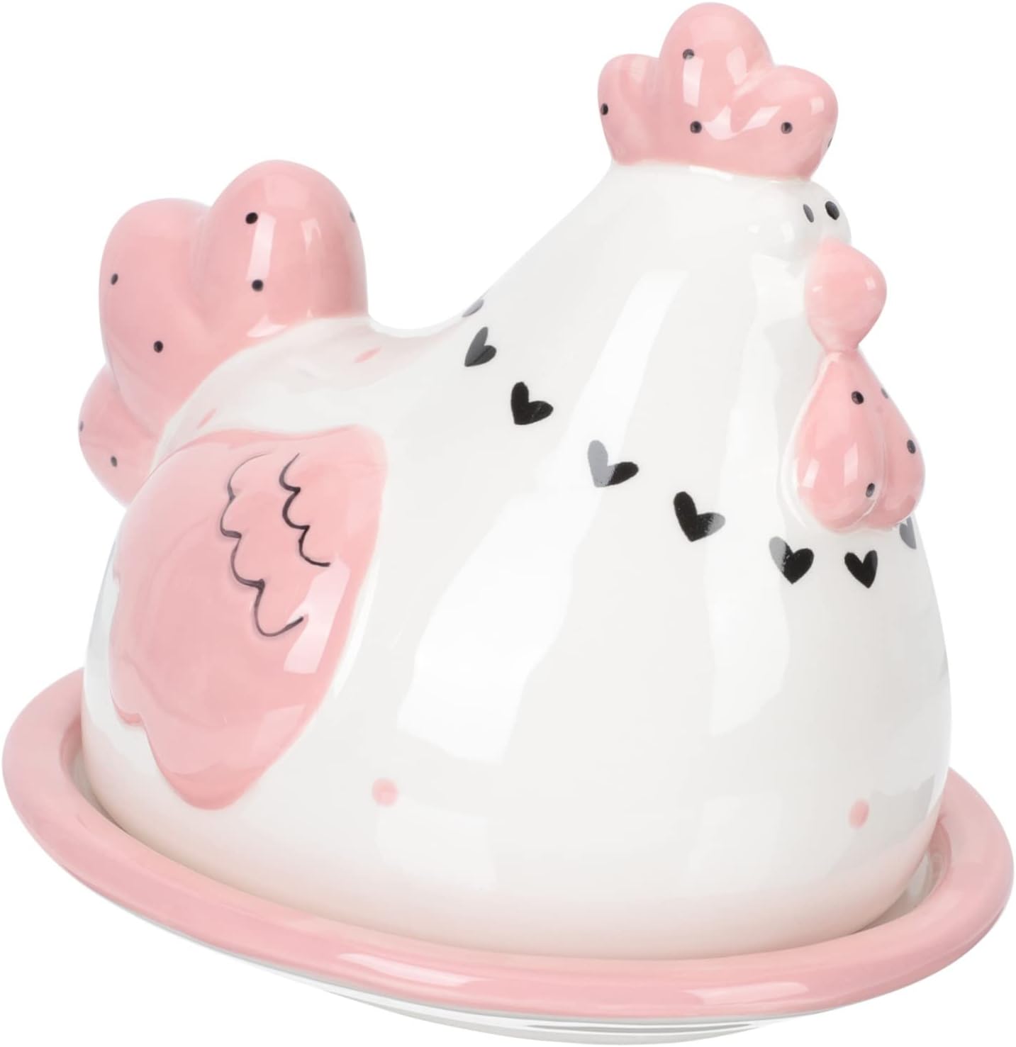 1pc Adorable Chick Shaped Butter Storage Case Lid Multi-function Porcelain Butter Dish for Kitchen Use Cheese and Desserts Safe