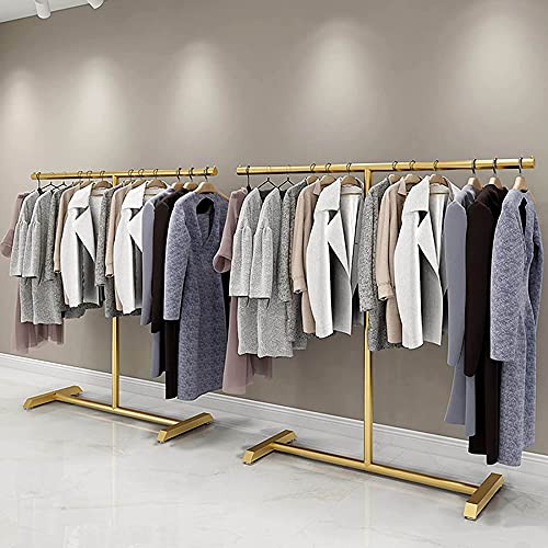 Tringle à vêtements robuste en fer doré au design minimaliste chic - 5