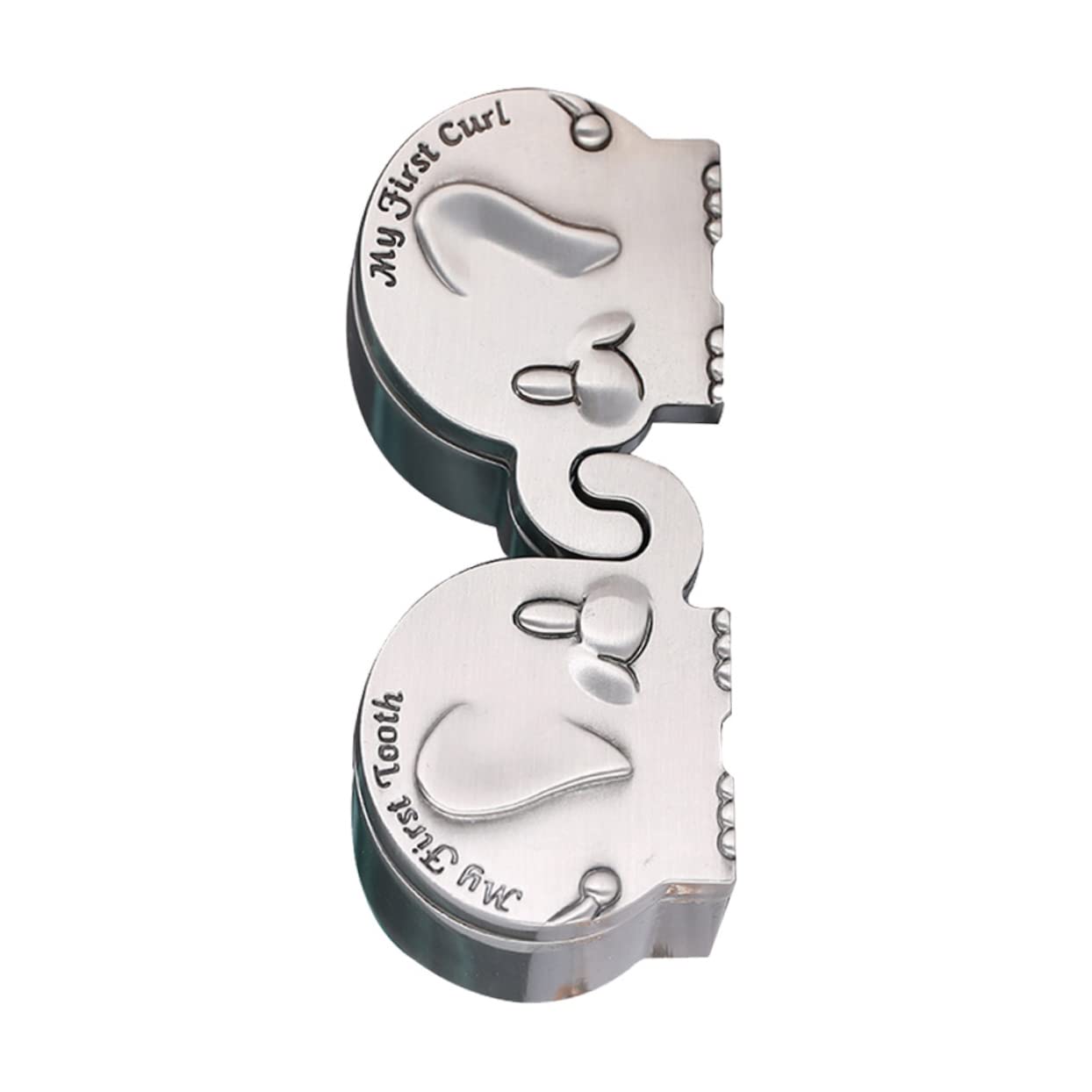 RORPOIR 1Pair My First Curl and Tooth Box Adorable Elephant Shaped Keepsake Box for Newborns Smooth Finish for Safety present for Showers and Birthdays