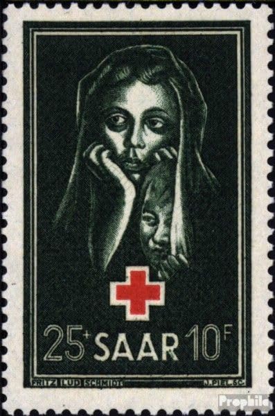 Sellos para los coleccionistas de Sarre 1951 roja Cruz filatelia europea usada SAAR 304