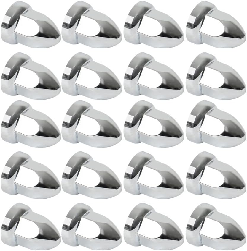 Genuine Set Of 20 33mm Truck Lug Nuts Cover w/Flange - Push-On Chrome Cap 2-3/8" High OEM Genuine Replacement