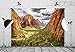 Loccor 7x5ft Fabric Desert Mountain Backdrop Mountain Backdrop Colorful Landscape of Zion National Park Canyon Sandstone Background for Wild Western Party Decorations Boys Cowboys Photo Studio Props