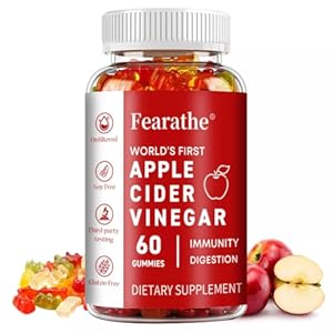 Appelciderazijn (60 gummies) voor gewichtsverlies, detox, reiniging, spijsvertering en darmgezondheid