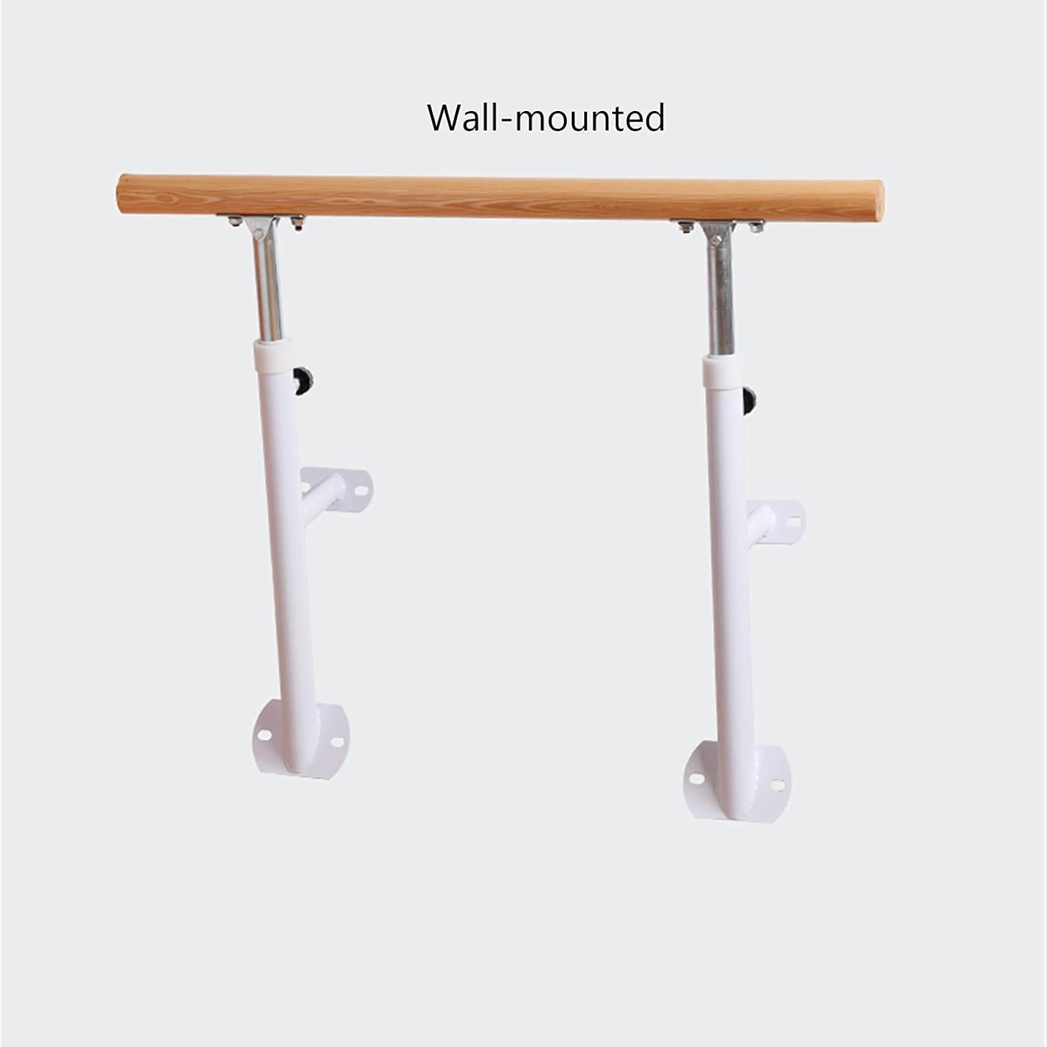 Wall-Mounted Ballet Bars, Adjustable Ballet with 100/150Cm Wood Rod Dance Stretch Bar Dance School Gym Ballet Equipment
