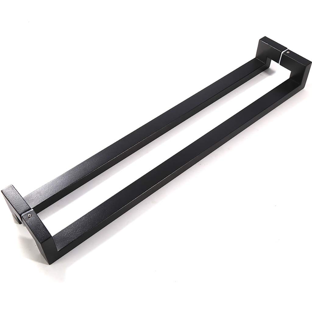 Maniglia per Porta Scorrevole per Porta del Fienile Maniglia per Porta in Vetro, Moderna Semplice Maniglia per Porta Push-Pull in Tubo Quadrato in Acciaio Inossidabile Nero Nero/Maniglia per
