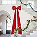 Iceyyyy 59 Inch Huge Red Bow Christmas Tree Topper,Double-Layer Large Red Velvet Decorate Bows,Extra Large Red Christmas Velvet Bow for Home Party Wedding Car Holiday Decor