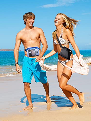 Image of HEETA 2 /3 /4 Pack Waterproof Pouch with Waist Strap, Screen Touchable Dry Bag with Adjustable Belt for Phone Valuables for Kayaking, Swimming, Snorkeling, Boating, Fishing, Surfing & Beach