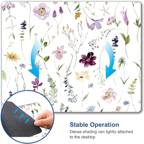 Image of Premium-Textured Mouse Pad, Non-Slip Rubber Base Mousepad for Laptop, Computer & PC, 9.5x7.9 in - Enhanced Precision, Ergonomic Comfort, Ideal for Gaming & Office (Beautiful Flower Plants)