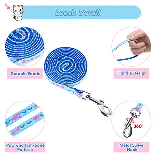 Cat Harness and Leash Set - Pack of 2 - Escape Proof Soft Adjustable Harness and Leash Set for Cats Walking, Easy… - Image 5