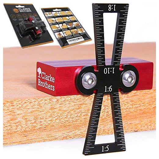 Dovetail Marker – Wood Dovetail Tool – Woodworking Hand Tool for Crafts – Precise Dovetail Guide with 1:5, 1:6, 1:8 and 1:10 Slopes – Extra-Large Body – Ergonomic Design