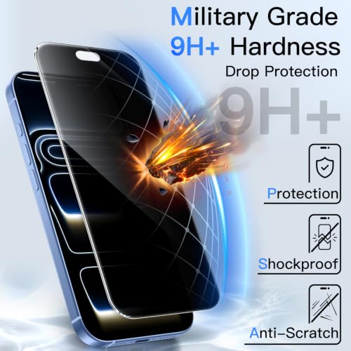 Image of JETech Privacy Screen Protector for iPhone New Pro, 2-Pack