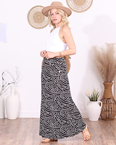 Image of Popana Long Maxi Skirt for Women, Flowy Long Skirts for Women | High Waisted Soft Trendy Rayon, Sundress Convertible Skirt, Long Length Bodycon Maxi Skirt, Petite and Plus Size