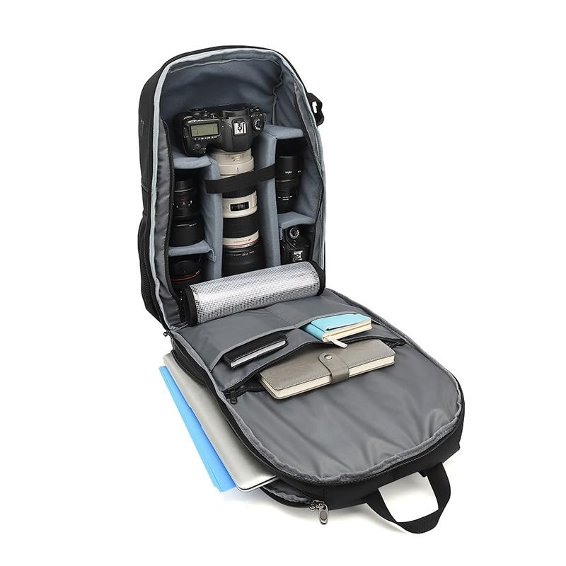 Borsa Reflex Zaino for fotocamera Borsa for DSLR multifunzionale for digitale singola micro impermeabile for da esterno(Grey)