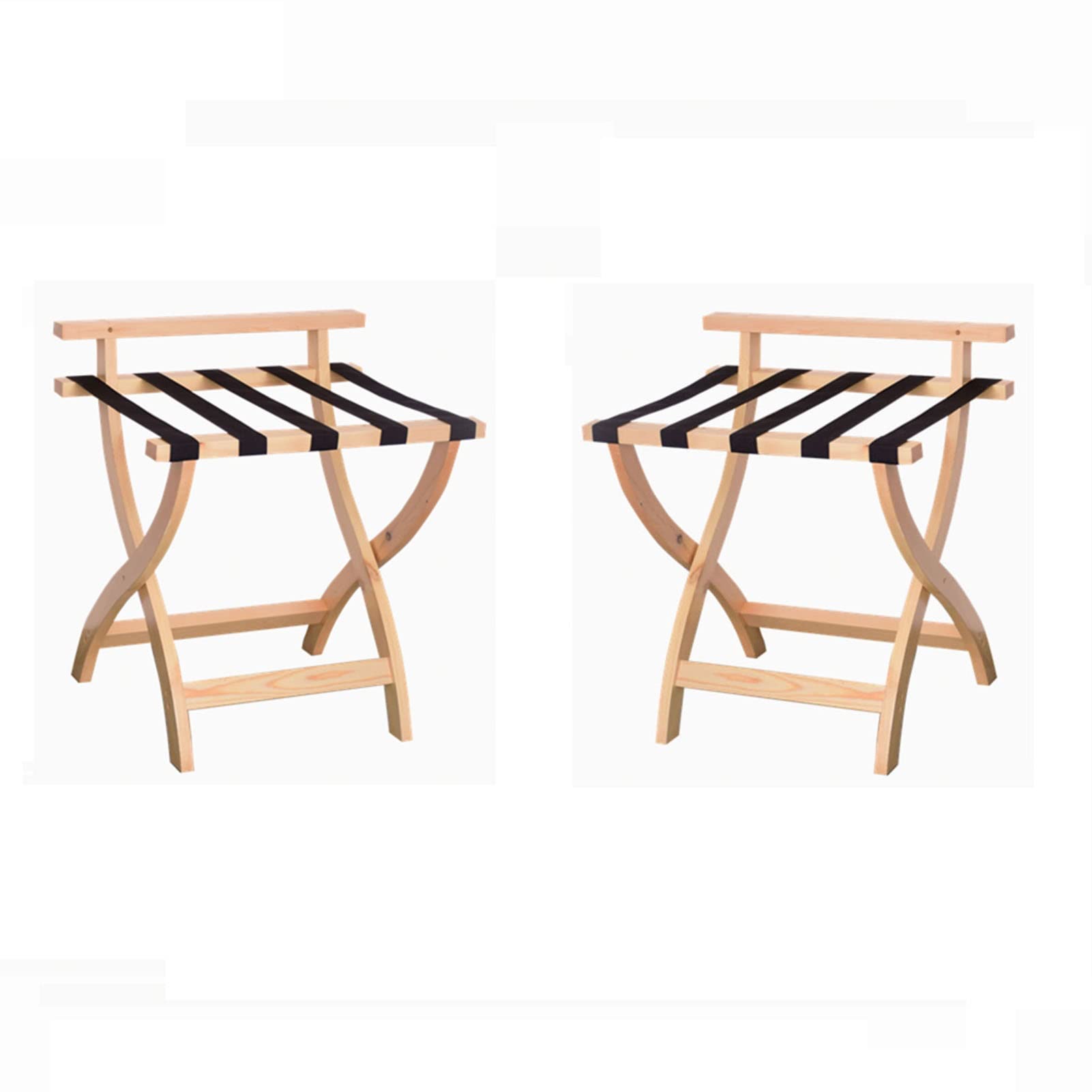 Porte-bagages en bois de chambre d'amis lot de 2 repose-valises pliants