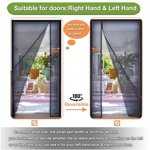 Moustiquaire magnetique 165x200 pour porte de balcon et terrasse en été - 5
