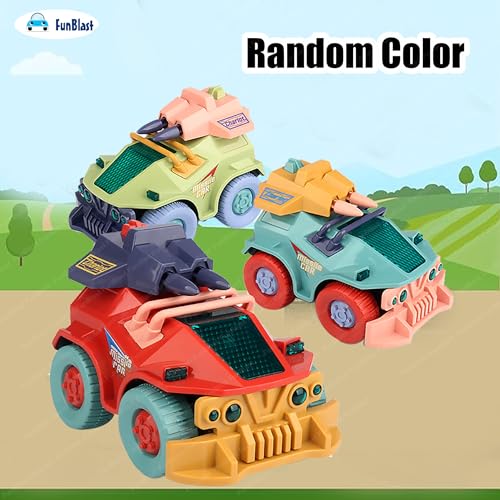Image of FunBlast Military Armoured Vehicle Toys, Electric Missile Launcher Tank Toy with 360 Degree Rotating Universal Wheel, Flashing Lights & Sound Toys Vehicles for 3+ Year Old Kids, Boys (Random Color)