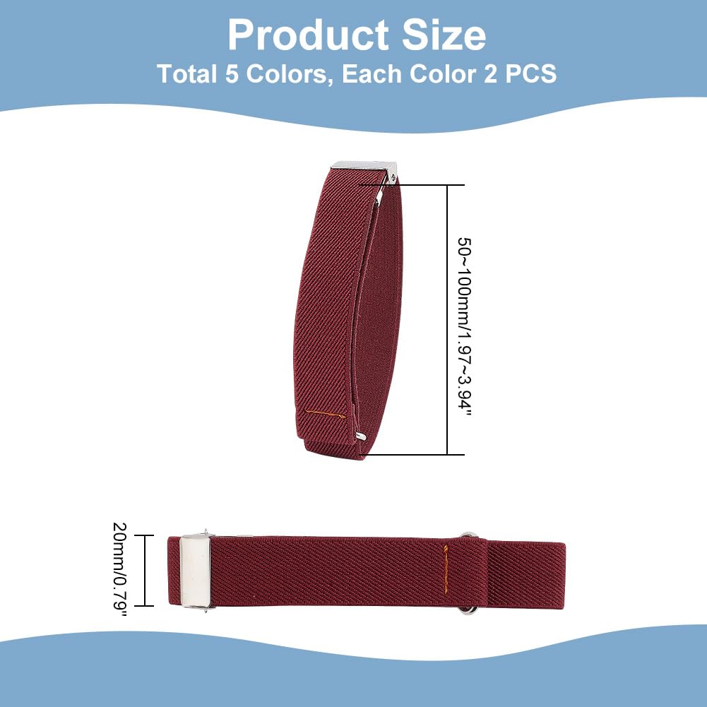 Anseom Mouwhouders Verstelbare, 4 Paar Armbanden Antislip Elastische Kousenband Hemdmouwhouders Universele Shirt Mouwhouder Voor Heren Dames Vaste Mouwen 3389780500