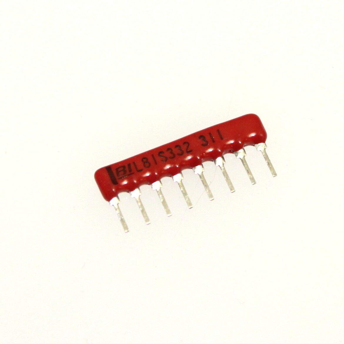 BI TECHNOLOGIES L081S332 Bussed 2% 3.3K Ohm, 8-Pin SIP Resistor Network Qty-200