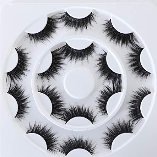 3D Fake Eyelashes Reusable Thick Crisscross False Eyelashes Pack Volume Handmade Soft Eyelash 8Pairs
