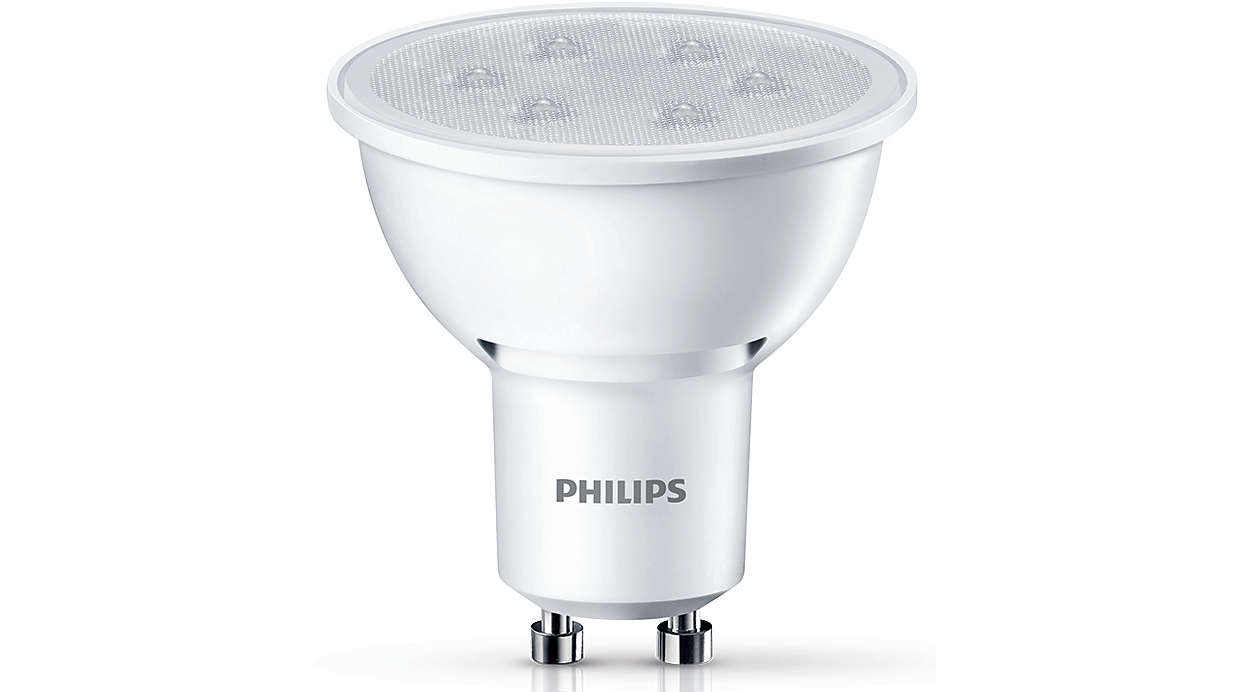 Philips GU10 35W LED Bulb, 250Lm,  Energy A+  3000K White (not daylight)