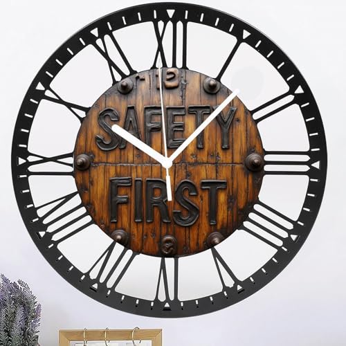 Reloj de pared metálico redondo 10 pulgadas silencioso miniatura 1