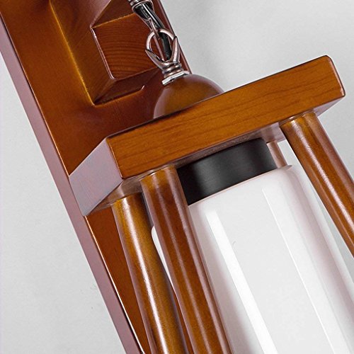 Lámpara de pared creativa de madera para iluminar pasillos oscuros 4