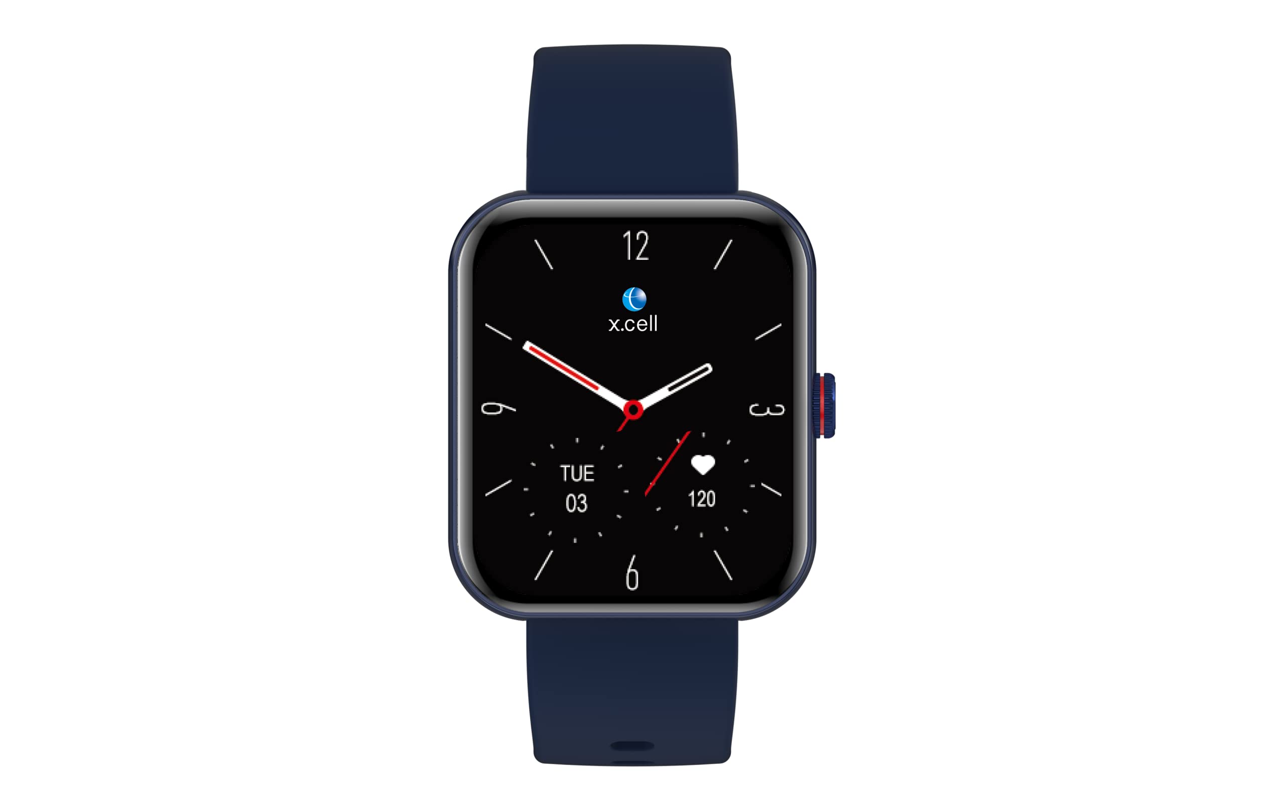 X.cell G5 Talk Smart watch, Heart Rate/Blood Pressure/Oxygen Level Monitoring, Receive & Make Calls,Water Resistance: IP67, 1 Week Battery Life, Compatibility: IOS/Android- Blue