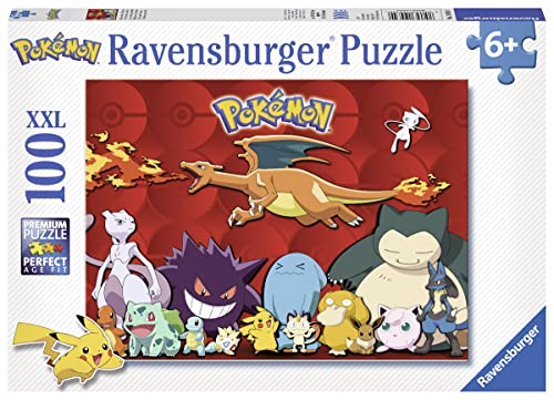 Ravensburger - Puzzle Pokemon, 100 Piezas XXL, Edad Recomendada 6+ Años