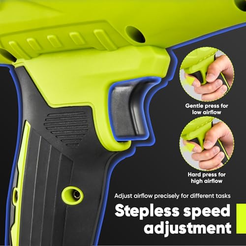 Image of Sakerplus Cordless Leaf Blower, Portable Dust Cleaner Cordless, Handheld Blower, Hand Blowers for Lawn Care, Patio Cleaning, 4.0Ah Battery, Charger Included (2 Battery with Storage Case)