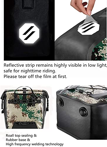 Aigcloud Bike Pannier Waterproof 27L Large Capacity Bike Bag Rear Rack Bicycle Pannier Bag (1) #TOP5