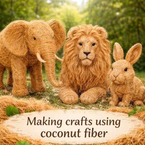 Image of Myla Organics (1KG) Natural Coconut Fiber (Coco Fiber) for Plants & Bird Nest | Coir Fiber for Gardening & Bird Nesting Material | Organic, Chemical-Free, Eco-Friendly Coco Coir Fiber- (Pack of 1kg)