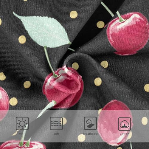 Wusikd Cherries Polka Dots Girls' Underwear Cotton Girls Briefs Soft Toddler Underwear 2T3