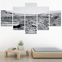 SIGNWIN 5 Panel Canvas Wall Art High Contrast Scenery for Home Decorations Ready to Hang - 60
