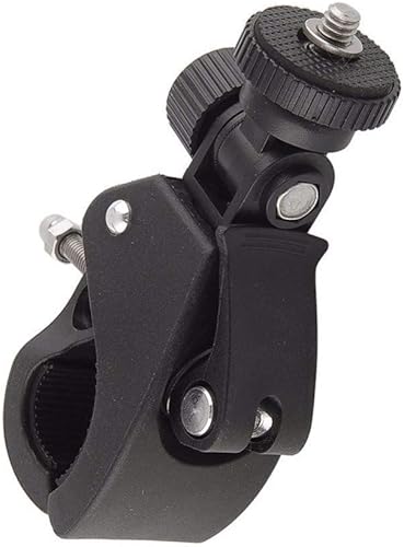 Miniatura 3 de Paquete de 2 soportes para cámara deportiva para montar en bicicleta, abrazadera para manillar con adaptador de tornillo de 14 para Gopro Hero DJI