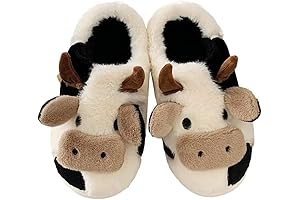 Adorable Smile Face Cow Kids Slippers