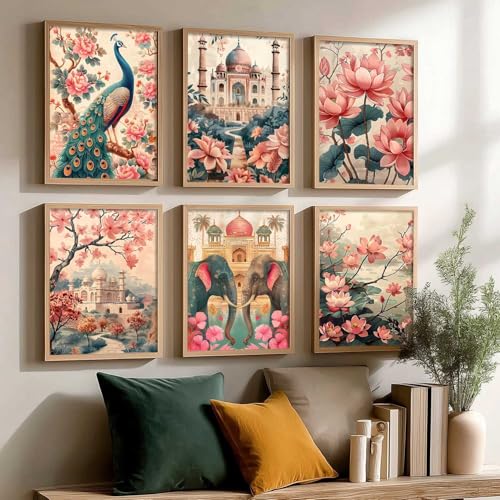 Image of kotart Premium Digital Madhubani Art Paintings with Frame for Home Decor - Pichwai Framed Wall Painting for Living Room Bedroom Office Room Decor - Painting for Wall Decoration - (13x17 inch, D)