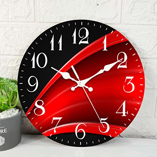 Horloge murale pour salon et cuisine ArtSocket à rayures géométriques