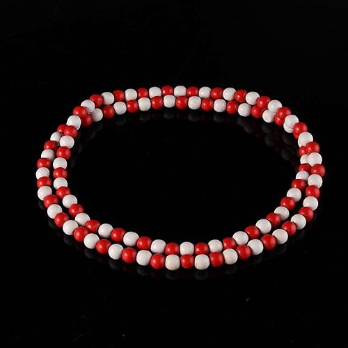 Miniatura 3 de COLORFUL BLING Collar de cuentas de madera natural de 0.315 in, cadena de madera de África, collar unisex de hebra gruesa, joyería de hip hop