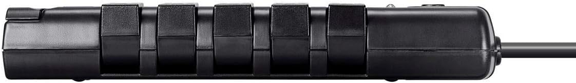 Monoprice 10 Outlet Rotating Surge Protector Power Strip - 2880 Joules, Heavy Duty Cord, 8 Feet, Black